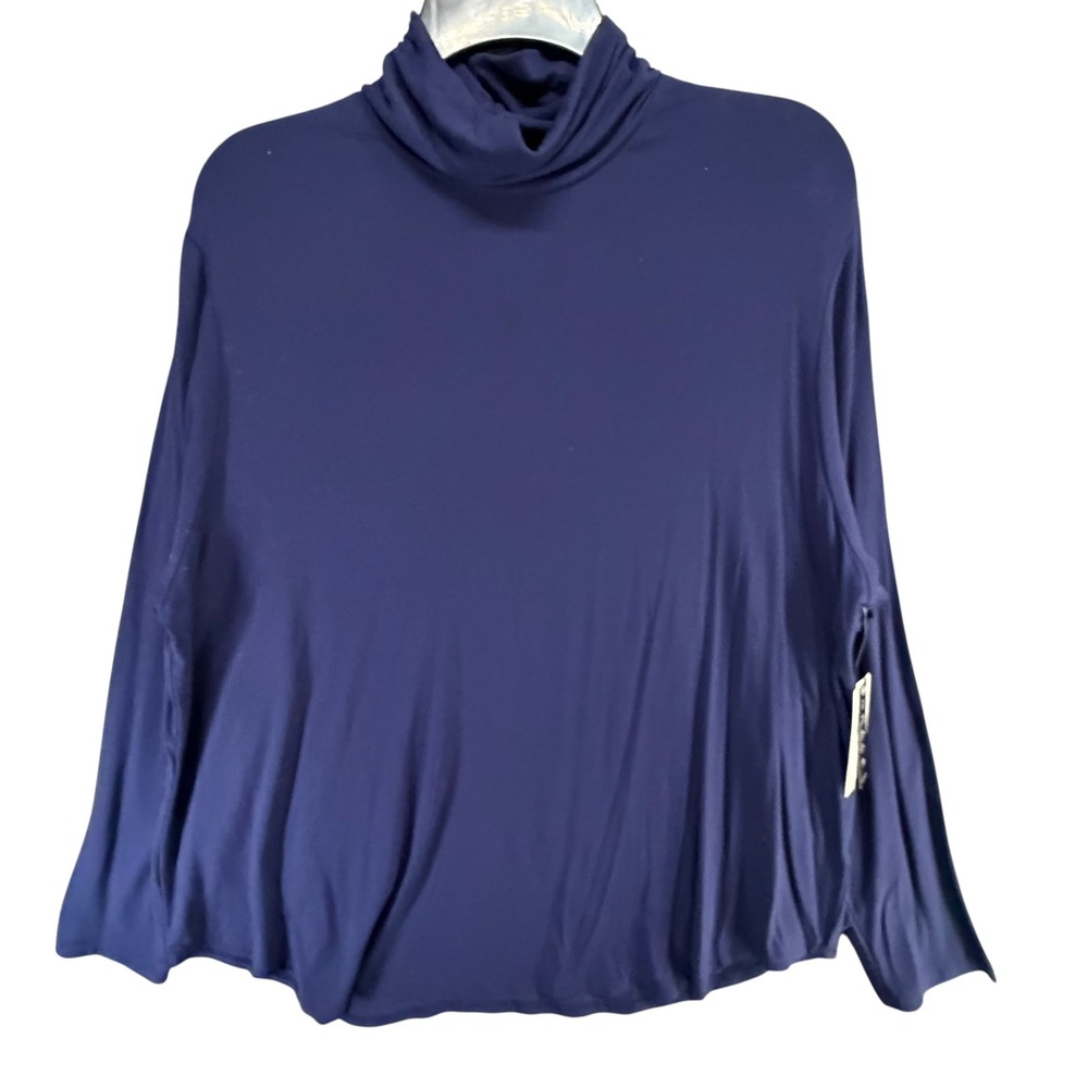 Grace The Perfect Fit Turtleneck Top 2XL Navy Blue Soft Pullover‎ Stretch Modest